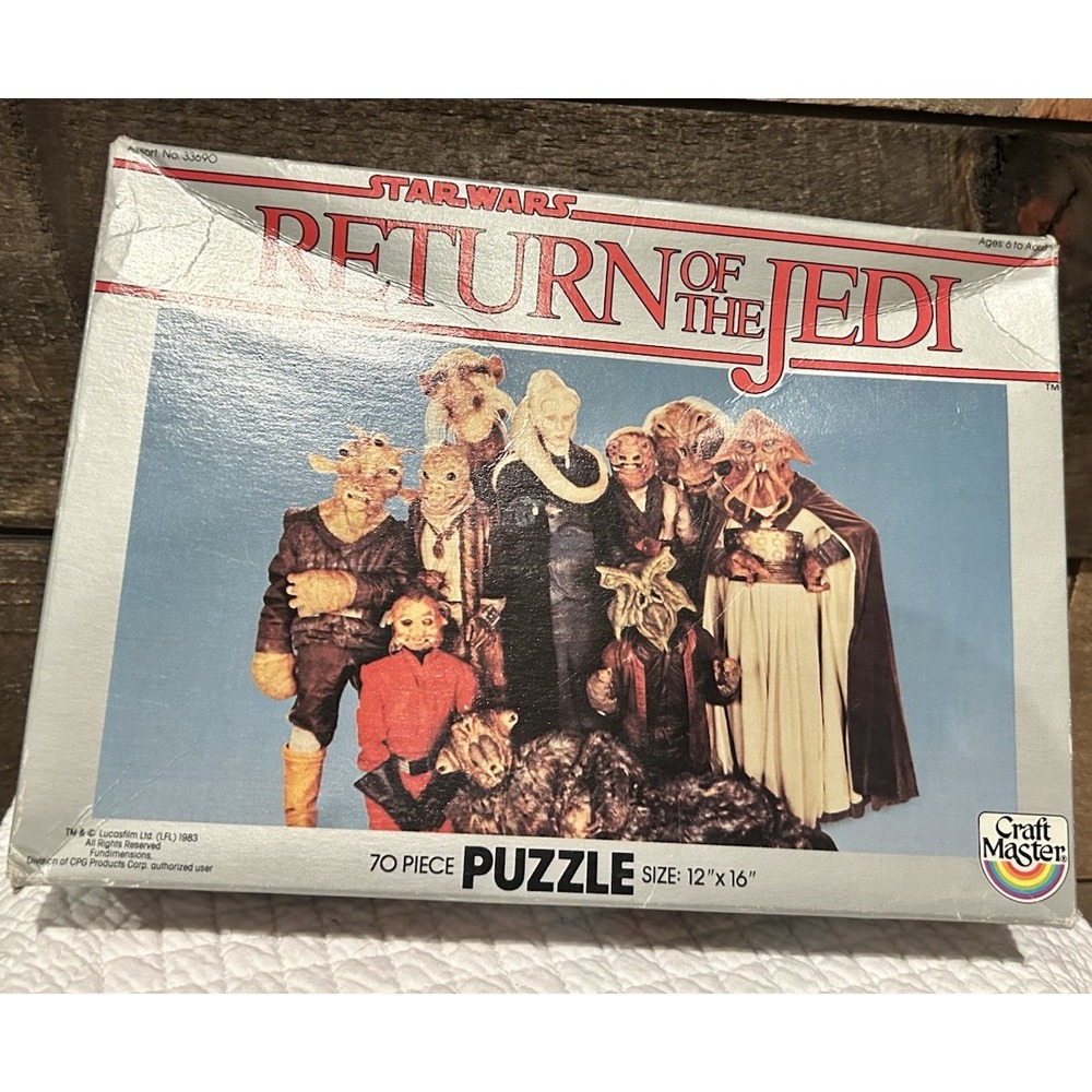 VTG 1983‎ STAR WARS ROTJ 70Pc JABBAS ALIENS Puzzle 100% Complete